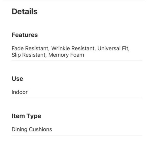 Broadway Memory Chair Foam Cushion Sweet Home Collection Black White 2 Pack - Picture 6 of 9